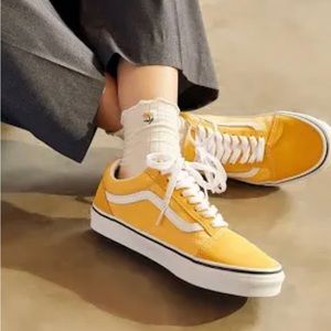 old skool vans shoes - golden yellow
